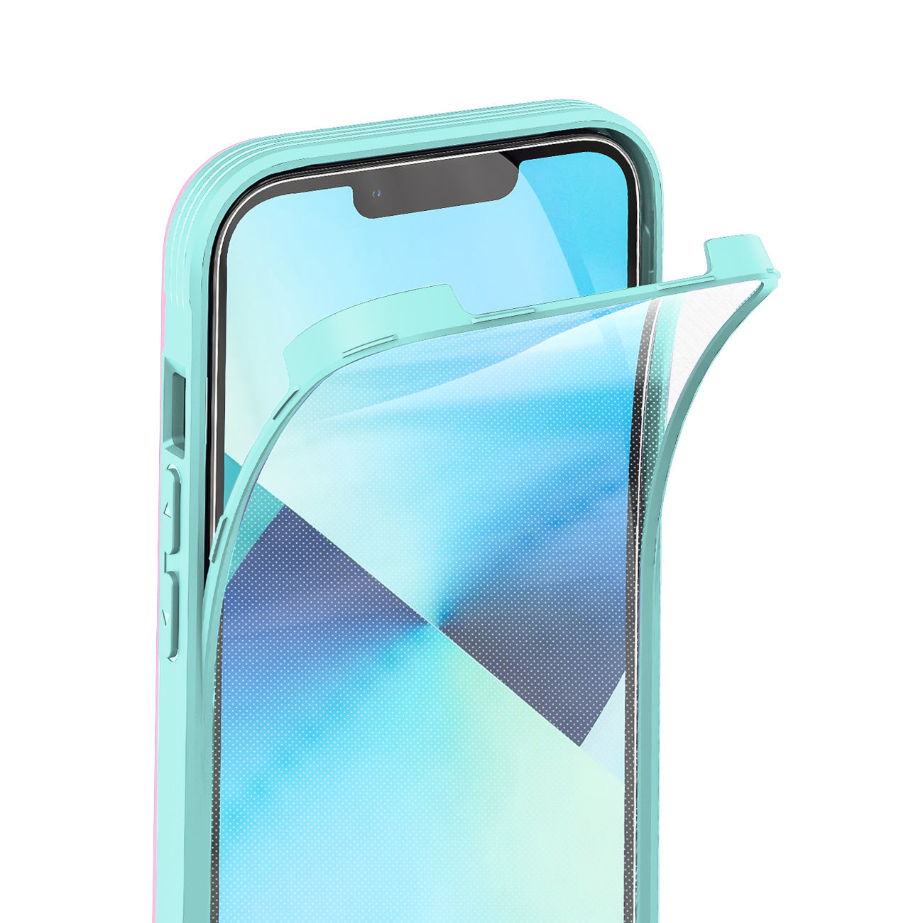 Full Protection With Mobile Phone Protective Film Slide Camera Lens Phone Case For Iphone 14 In Blue