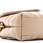 Calfskin Y Quilted Monogram Toy Loulou Crossbody Bag Dark Beige