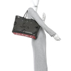 Calfskin Paris CL Logo Perforated Cabata Tote Rocket