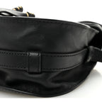 Calfskin Mini Marcie Metal Bar Trim Crossbody Bag Black