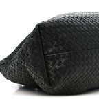 Calfskin Intrecciato Pinacoteca Reversible Tote Black Fondant