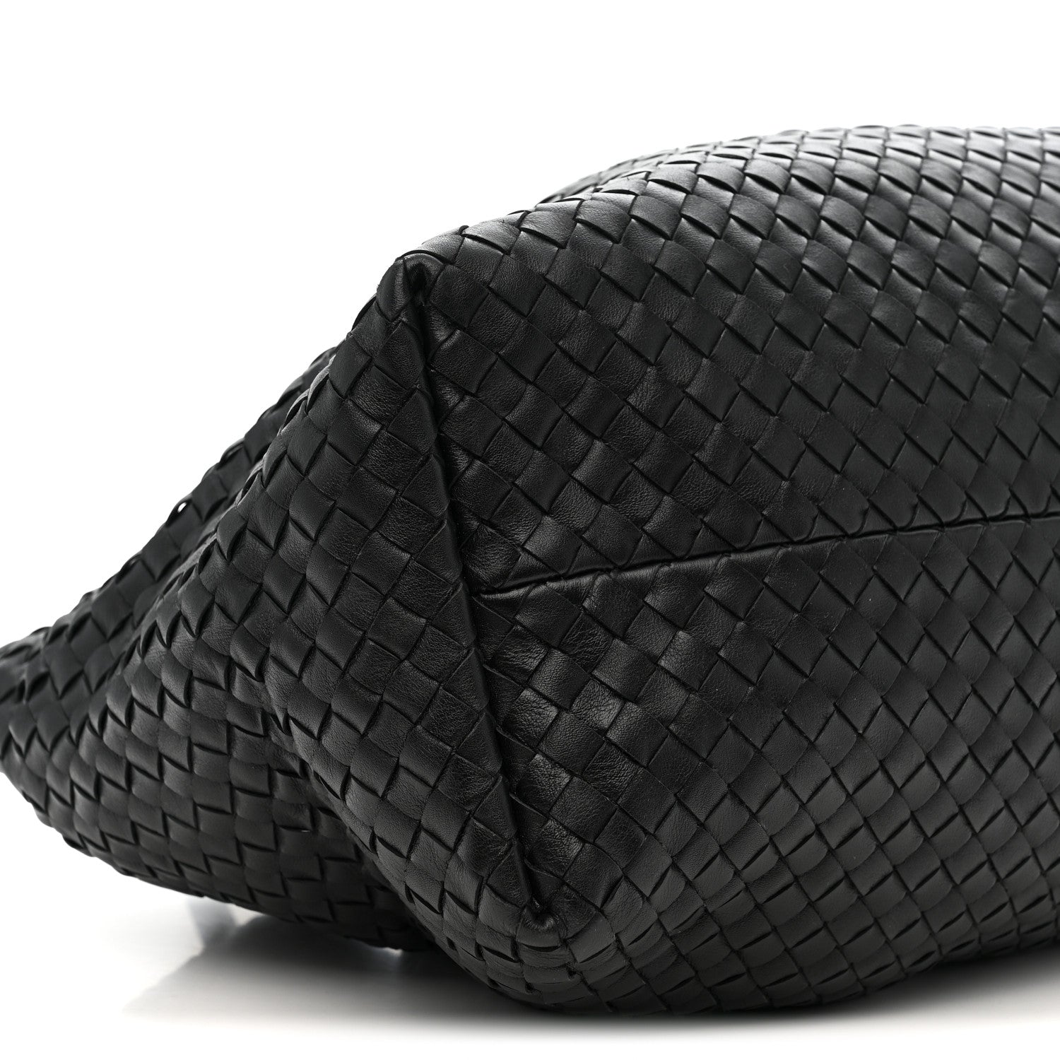 Calfskin Intrecciato Pinacoteca Reversible Tote Black Fondant