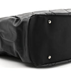 Coated Canvas Quilted Large Paris Biarritz Tote Black