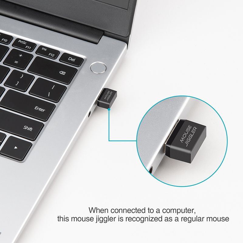 Mouse Jiggler Mouse Mover Wiggler Undetectable Shaker USB Port for Computer Laptop, Keeps PC Awake, Simulate Mouse Movement to Prevent Computer Laptop Entering Sleep, No Software Plug-and-Play