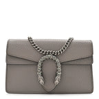 Dollar Calfskin Crystal Super Mini Dionysus Shoulder Bag Dusty Grey Black Diamond