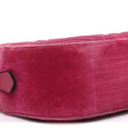 Velvet Matelasse Small GG Marmont Chain Shoulder Bag Light Raspberry Rose