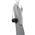 Calfskin Quilted Small Lola Camera Bag Black