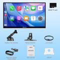 9-Inch Touchscreen Portable Car Stereo with Wireless Apple CarPlay, Android Auto, USB, TF, Bluetooth, and Mirror Link Functionality with 64gb Tf Card