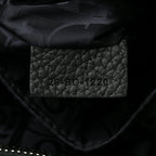 Grained Calfskin Saddle Soft Bag Black