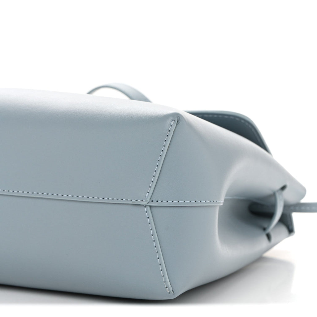 Calfskin Mini Lady Bag Grey Blue