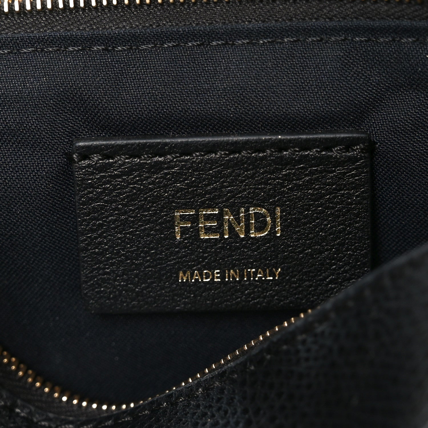 Vitello Cruise F is Fendi Bi-Color FF 1974 Embossed Medium Envelope Wallet On Chain Black Maya