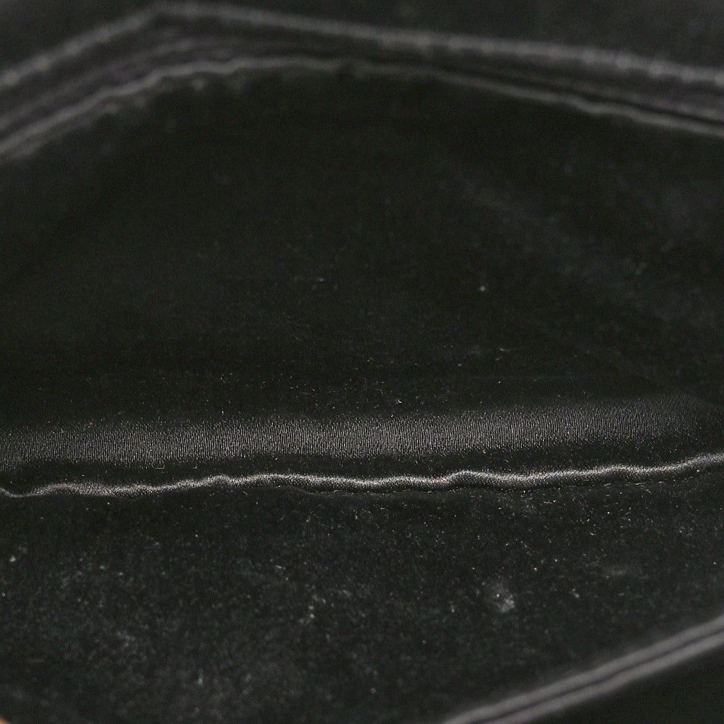 Satin Quilted Crystal CC Square Flap Grey