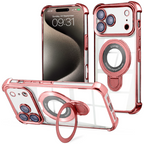 Entronix [Magnetic] Case Compatible with iPhone 17 Pro - [Clear Back] Luxury Glossy Gripstand