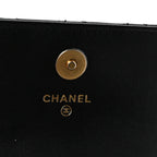 Lambskin Quilted Pearl Crush Flap With Chain Black