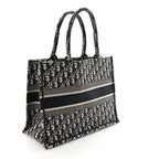 Oblique Medium Book Tote Blue Multicolor