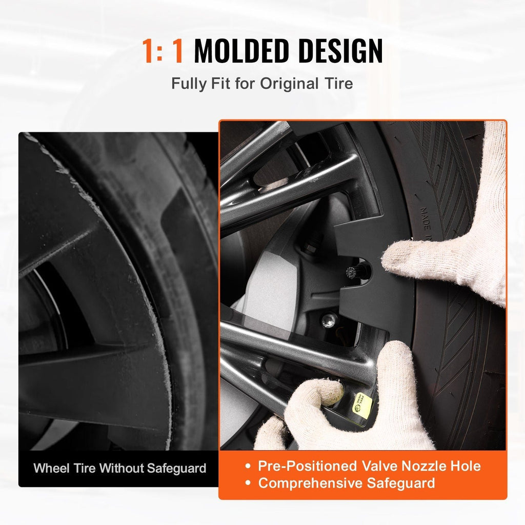Wheel Rim Cover Hubcaps, 20 in, Model Y Fully Fit Hubcap with Snap, Guard Tape & Valve Nozzle Hole, ABS & PC Hubcap with Upgraded Buckle, High Rigidity & Less Wind Drag, Fits for All Weather Use