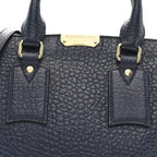 Signature Grain Small Clifton Bag Navy Blue
