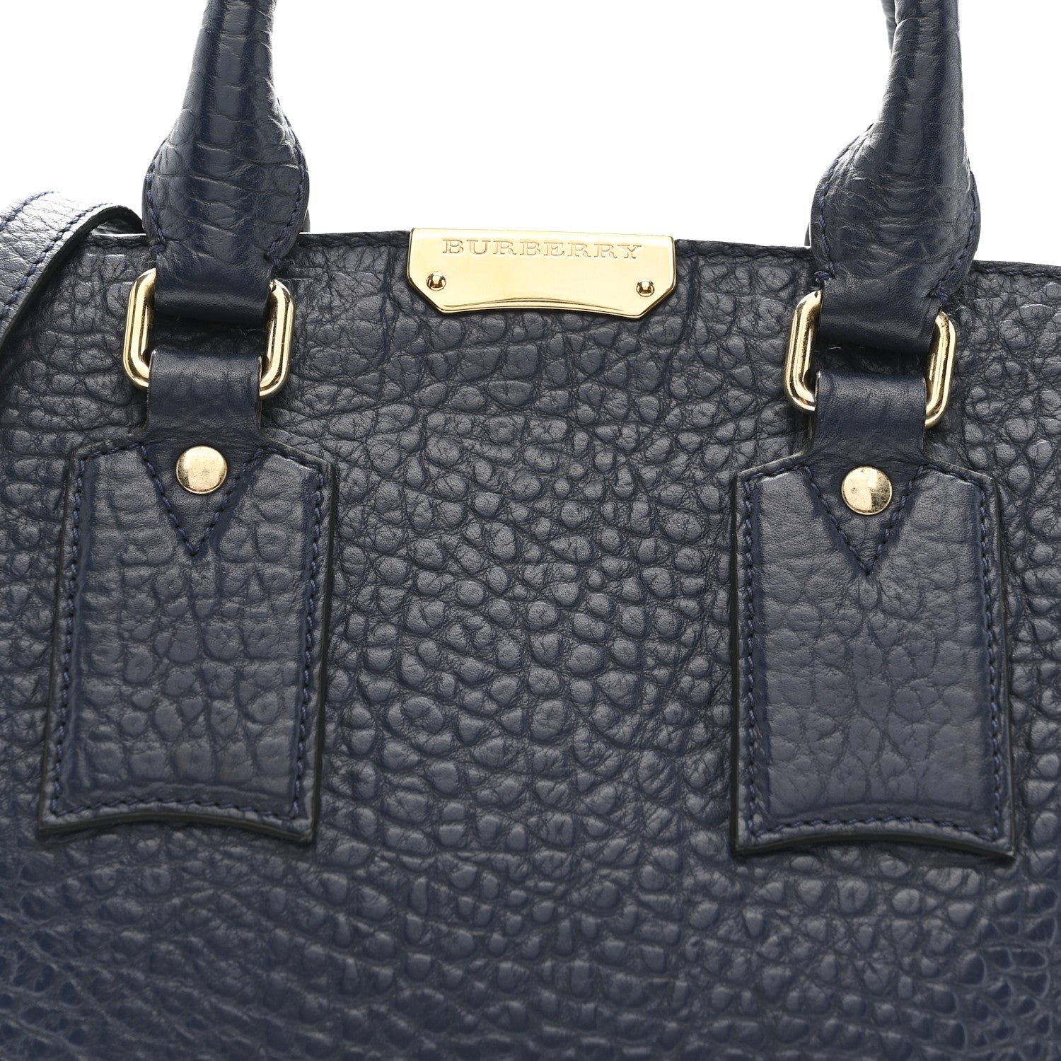 Signature Grain Small Clifton Bag Navy Blue