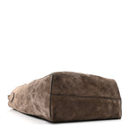 Suede Calfskin Frida Tote Brown