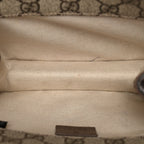 GG Supreme Monogram Web Small Neo Vintage Double Flap Messenger Bag Beige New Acero