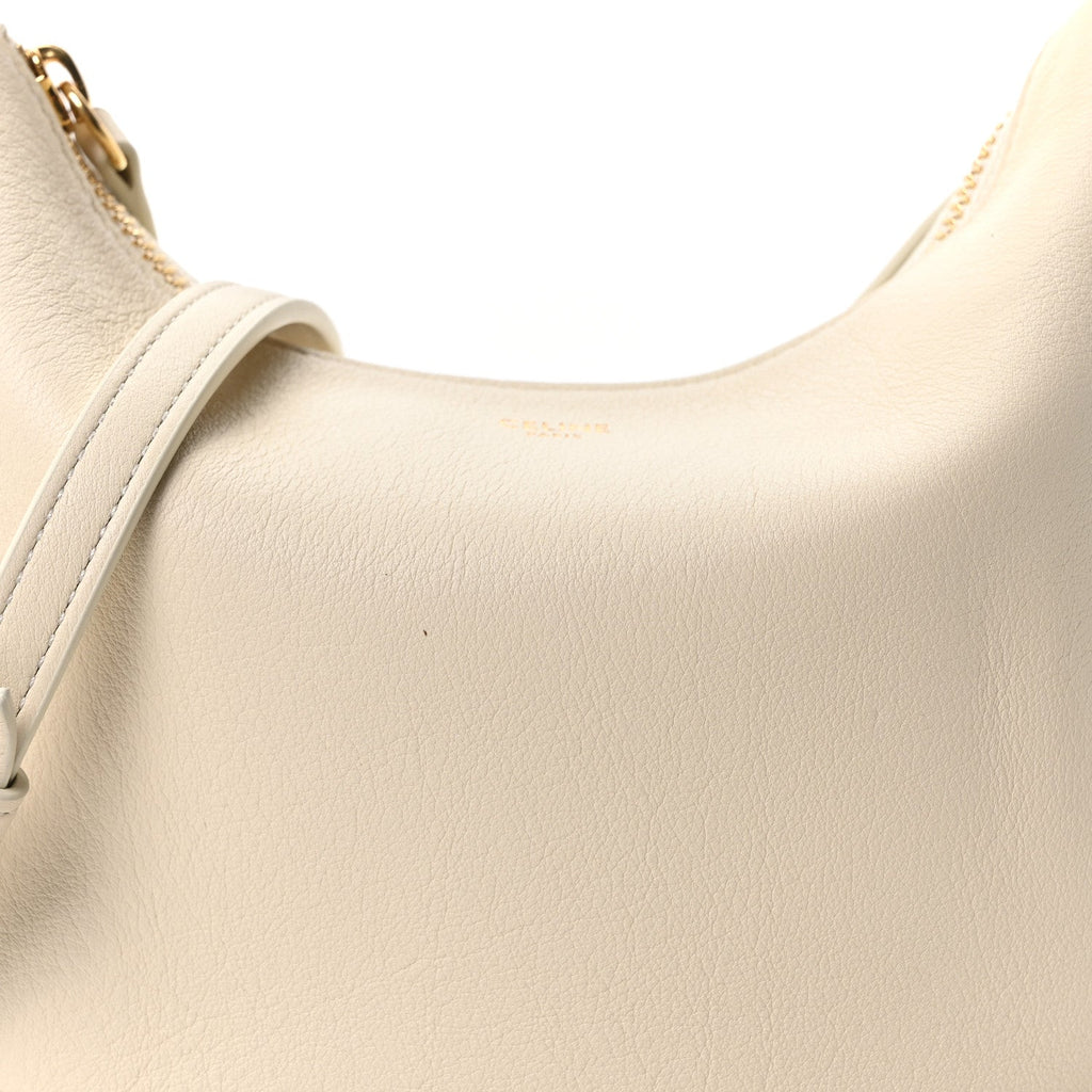 Supple Grained Calfskin Teen Lulu Shoulder Bag Rice