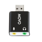 Movo USB-AC 3.5mm TRS Mic to USB 2.0 Adapter