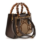 Monogram Jumbo GG Textured Dollar Calfskin Mini Diana Tote Bag Camel Ebony New Acero Pomegranate Red