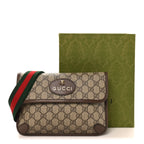 GG Supreme Monogram Neo Vintage Web Belt Bag Brown