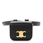 Shiny Calfskin Mini Claude Belt Bag 75 30 Black