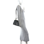 Ostrich Shiny Nappa Mini Peekaboo Iconic Satchel Grey