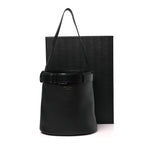 Soft Grained Vitello Daino Secchiello Bucket Bag Black