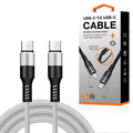 Power Delivery Usb-C To C Fast Charging & Sync Nylon- Braided 5Ft Cable In Silver