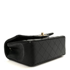 Lambskin Quilted Mini Rectangular Flap Black