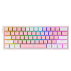 RGB USB Mini Mechanical Gaming Keyboard Red Switch 61 Keys Wired detachable cable; portable for travel