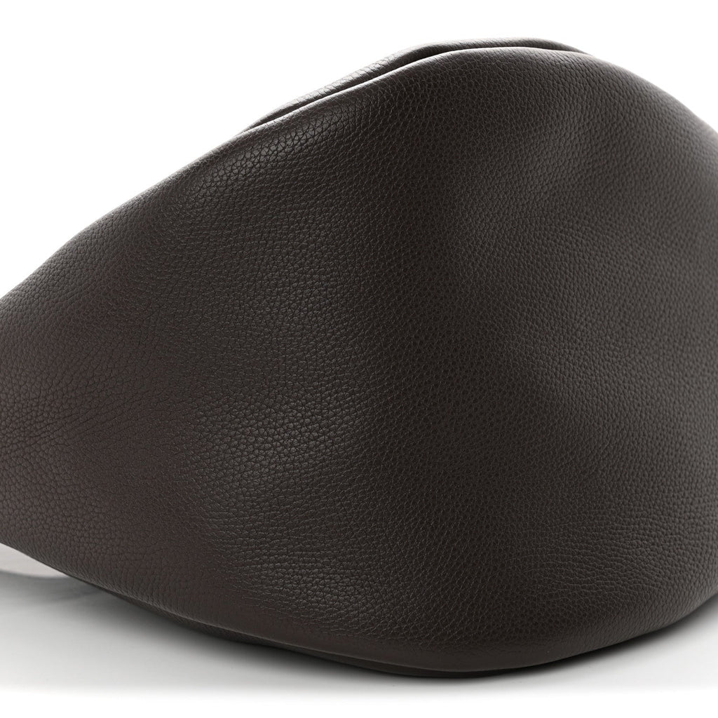 Grained Calfskin Large Slouchy Banana Bag Brunette