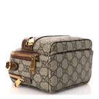 GG Supreme Monogram Azalea Calfskin Retro Interlocking G Multi-Function Bag Beige Ebony Brown Sugar