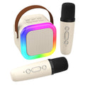 KENRO Portable Karaoke Machine Bluetooth Speaker with Mic Loud Sound - Beige