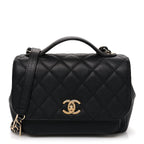 Caviar Quilted Medium Business Affinity Flap Black