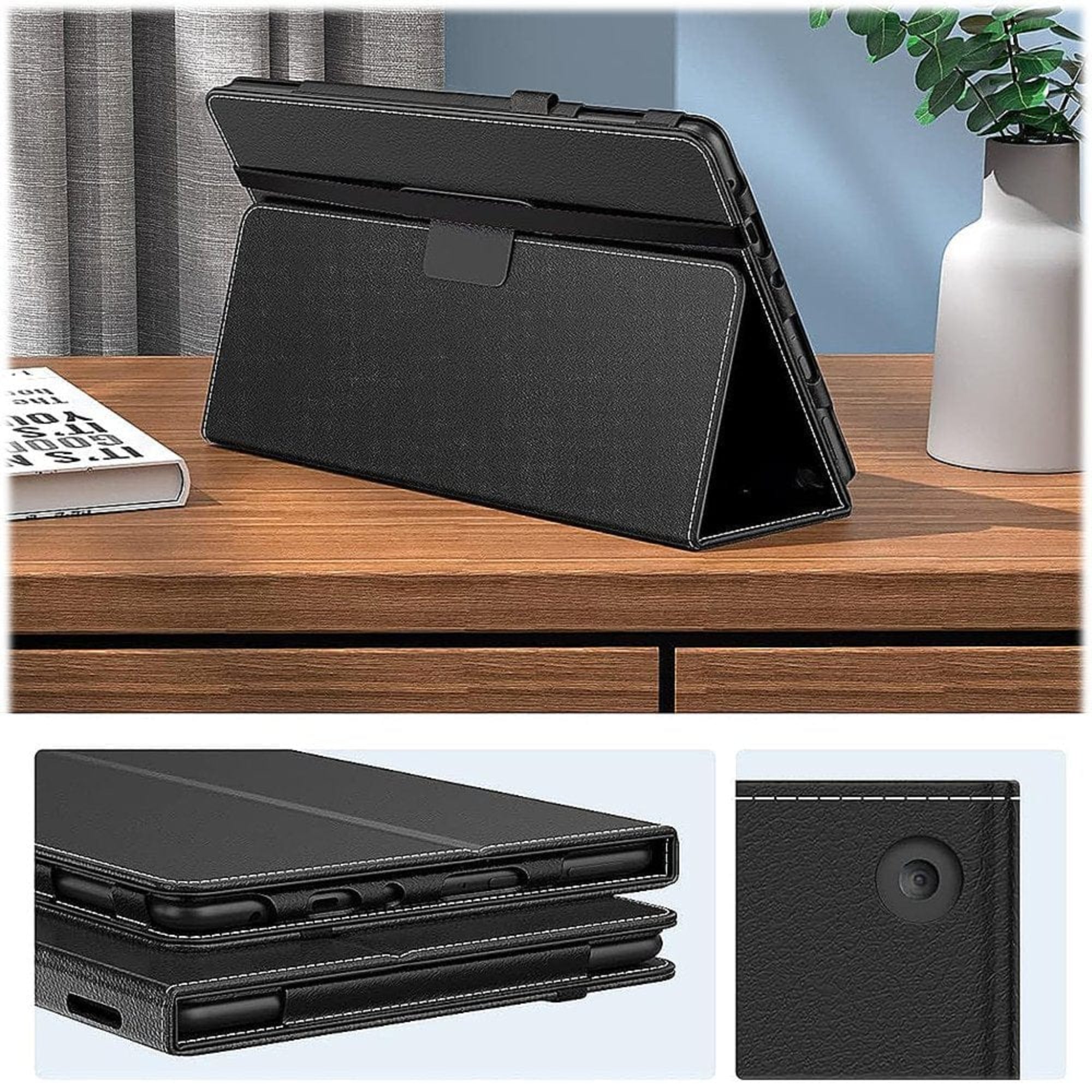 SAHARA - Bi-Fold Folio Case for Amazon Fire HD 10 (2023) - Black