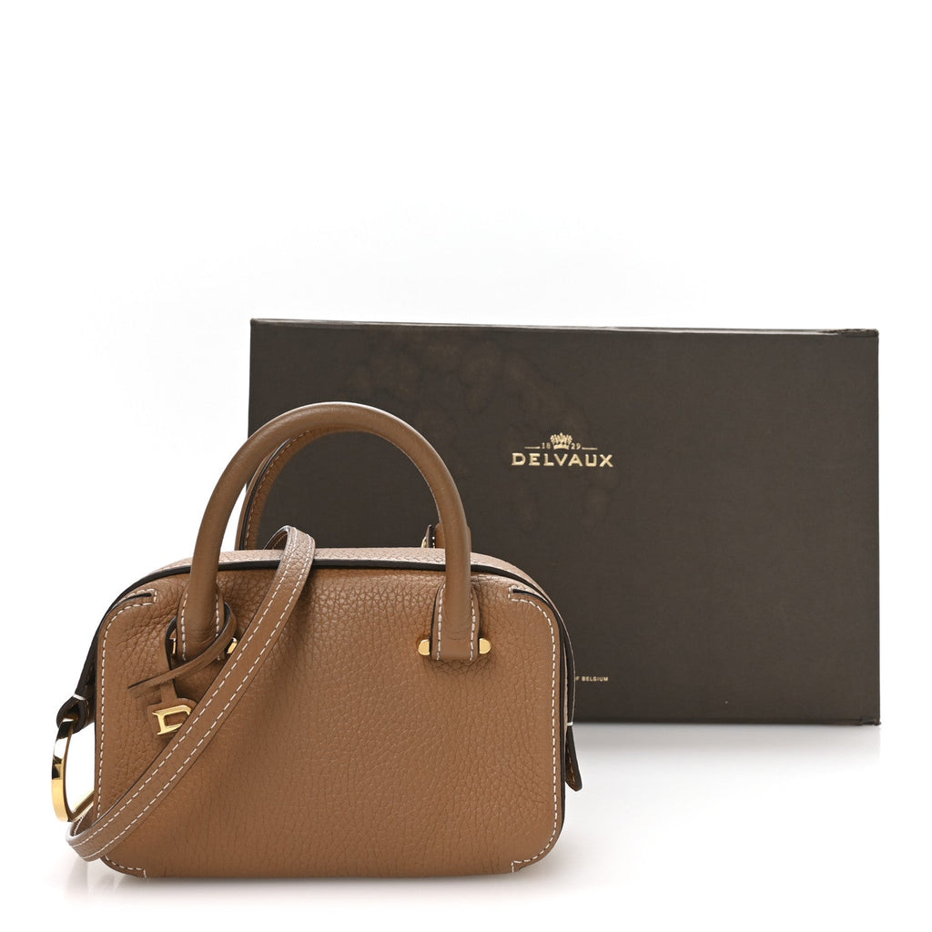 Taurillon Soft Nano Cool Box Satchel Vegetal Ivory