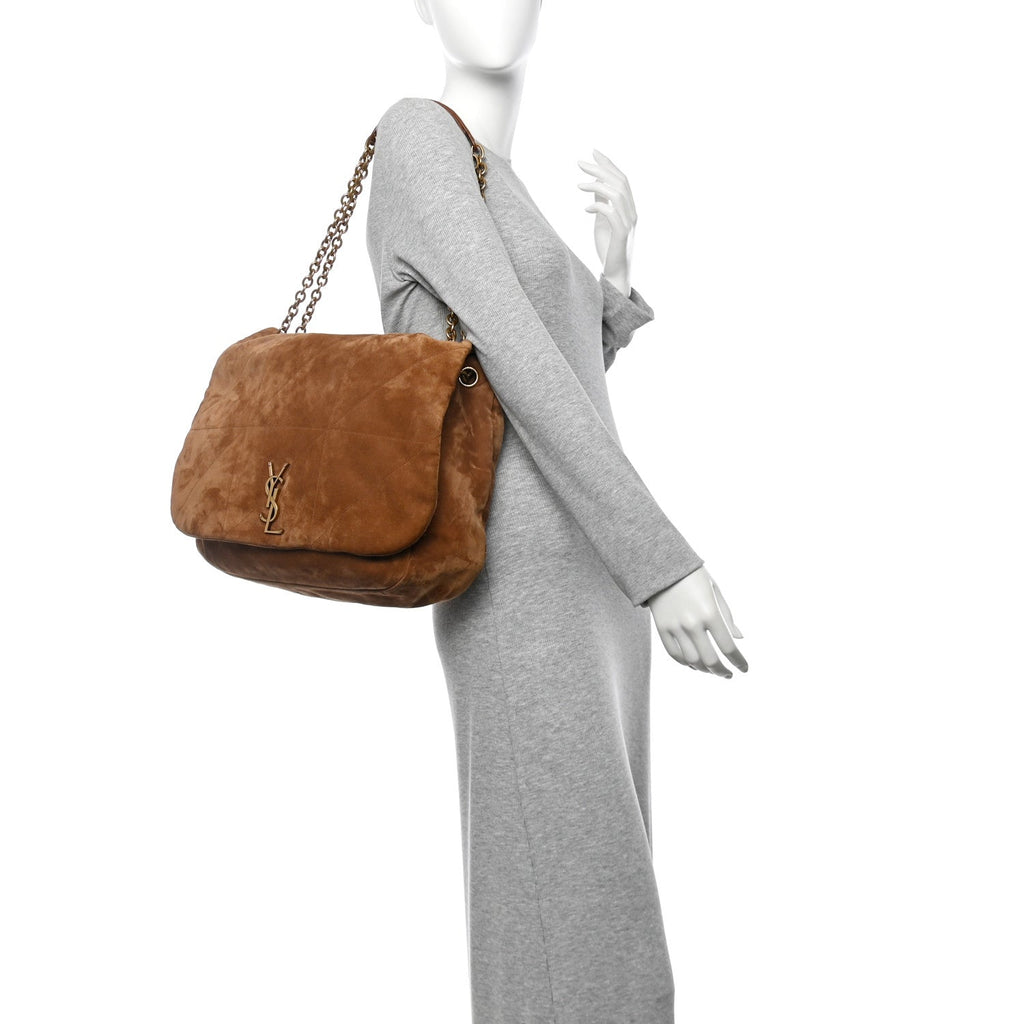 Suede Matelasse Monogram Large Jamie 4.3 Snuff