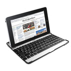Silver and black aluminum alloy Wireless keyboard tablet cover