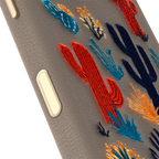 iPhone 17 Symmetry Series Cactus Leather Embroidery Case