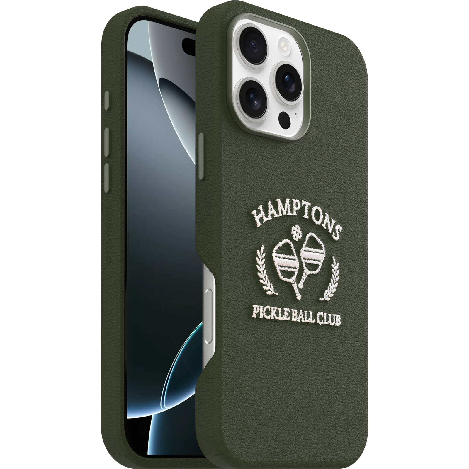 iPhone 16 Pro Max Symmetry Series Cactus Leather Embroidery Case