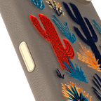 iPhone 17 Pro Max Symmetry Series Cactus Leather Embroidery Case