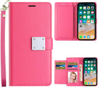 Entronix Case Compatible with iPhone 12 Pro Max - Foldable Leather Wallet, Card Holder & Lanyard