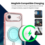 Entronix [Magnetic] Case Compatible with iPhone 17 Air - [Clear Back] Luxury Diamonds
