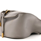 Calfskin Medium Marcie Satchel Cashmere Grey