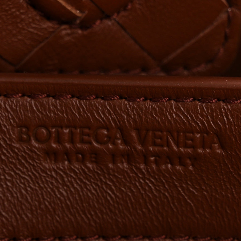 Nappa Intrecciato Small Andiamo Shoulder Bag Sapele