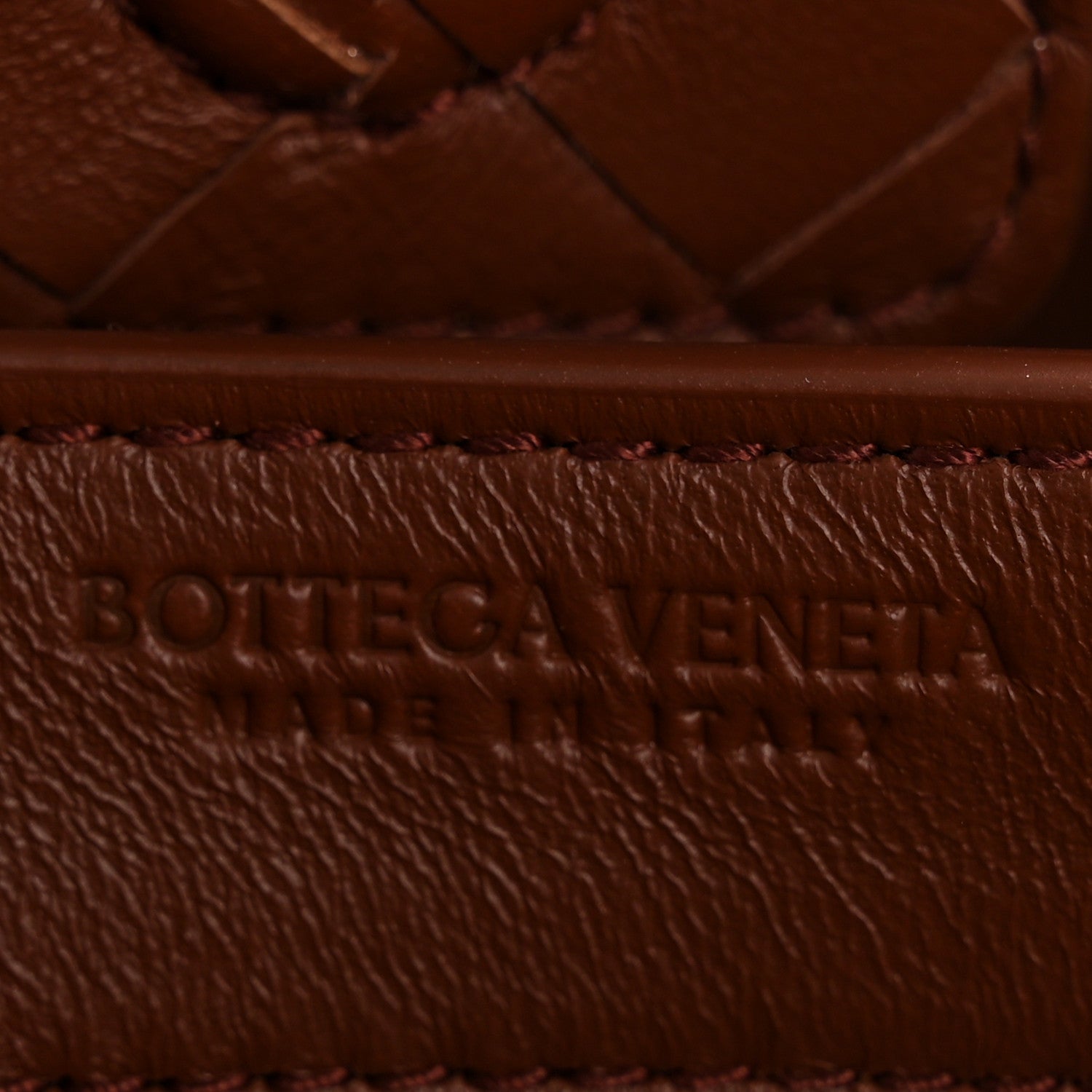 Nappa Intrecciato Small Andiamo Shoulder Bag Sapele
